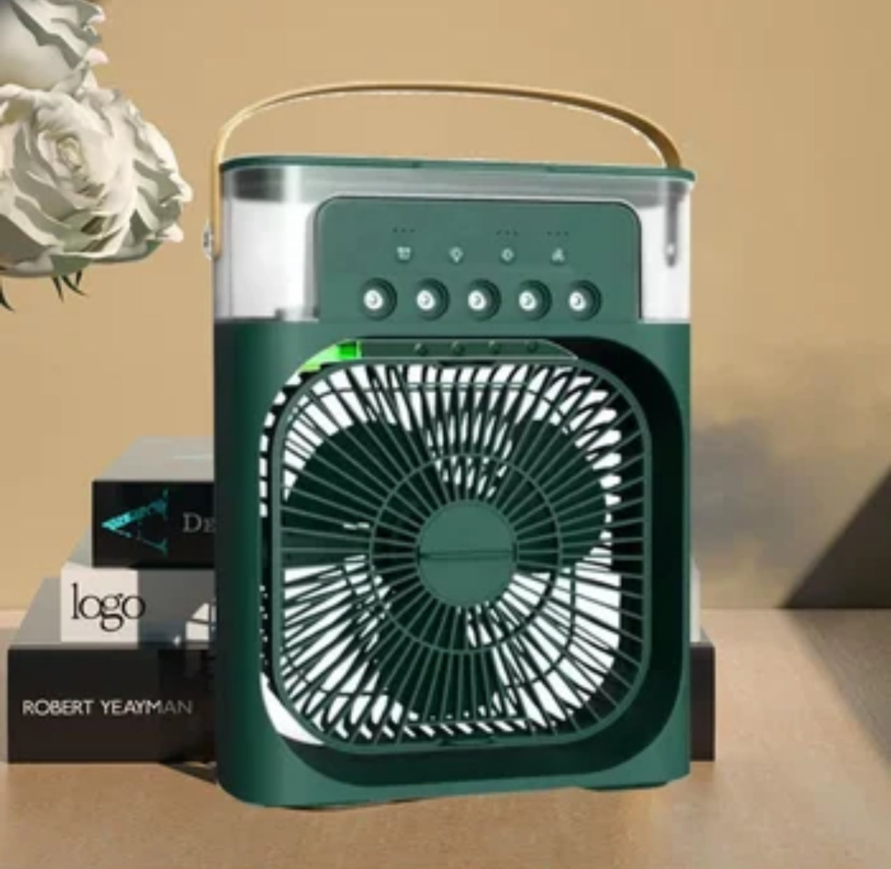 Portable Air Conditioner Fan Mini Evaporative Air Cooler with 7 Colors LED Light 1/2/3 H Timer 3 Wind Speeds and 3 Spray Modes