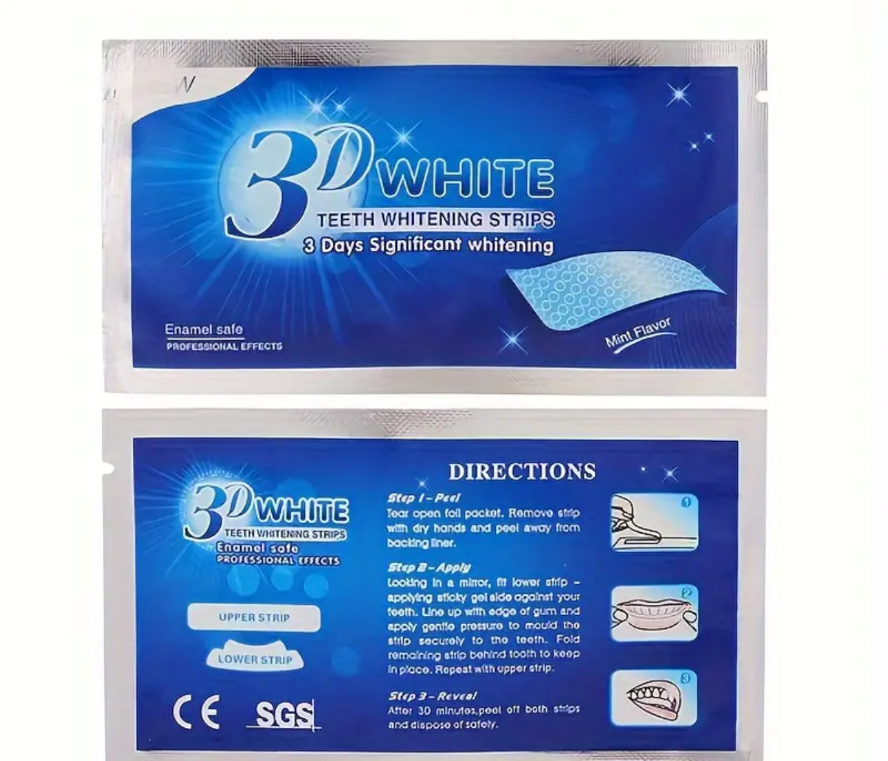 7 Pairs Teeth Whitening Strips - Fragrance-Free, Personal Care Gel For Yellow & Stain Removal