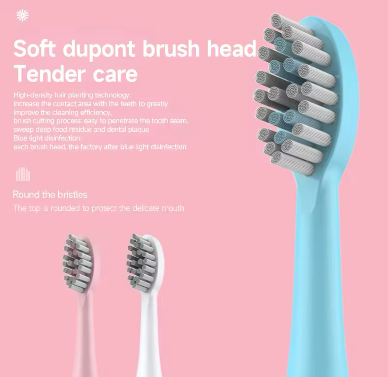 Electric Toothbrush for Adults Soft DuPont Bristle Portable Battery Endurance IPX6 Waterproof Intelligent Effective Oral Care