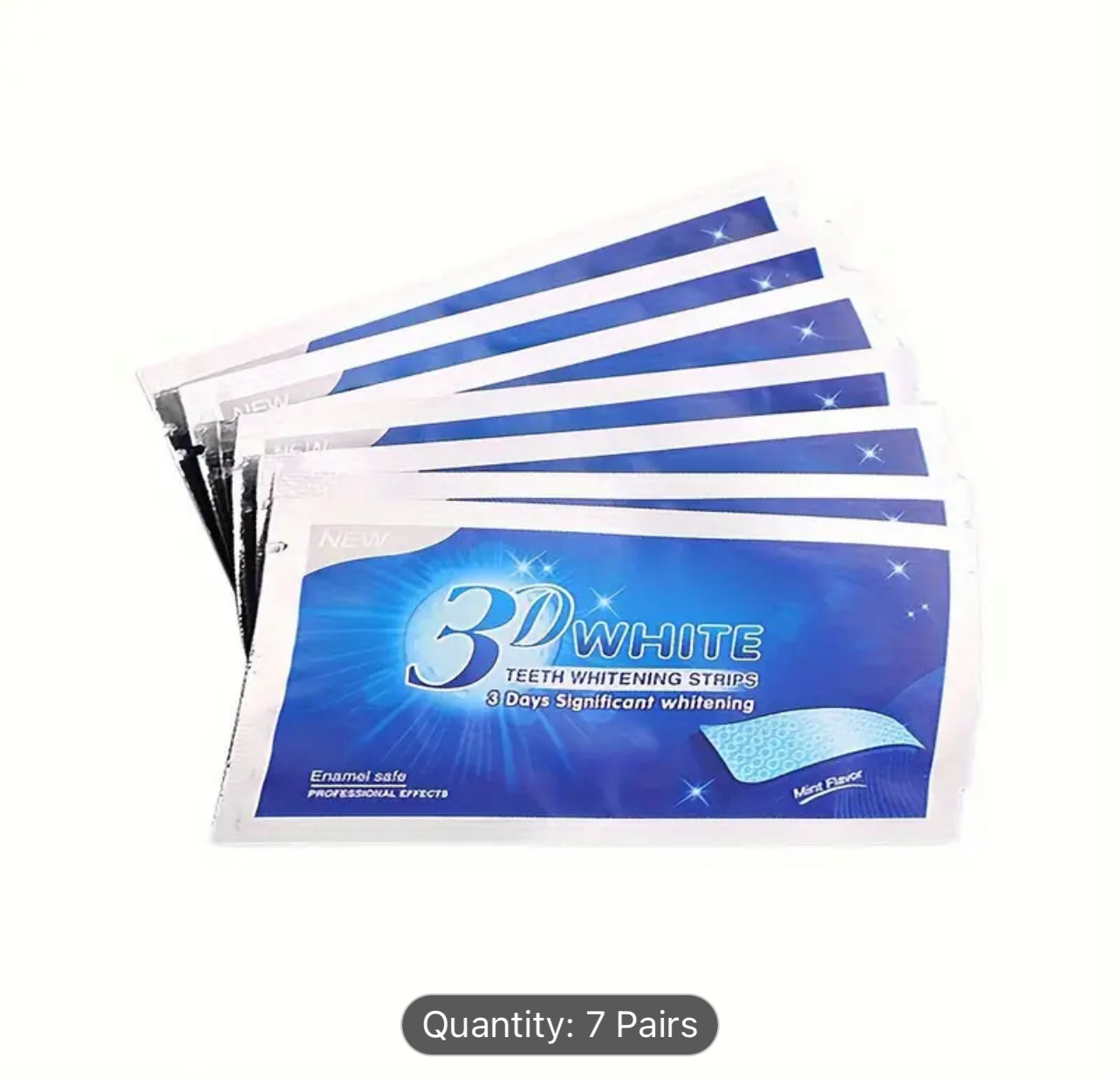 7 Pairs Teeth Whitening Strips - Fragrance-Free, Personal Care Gel For Yellow & Stain Removal