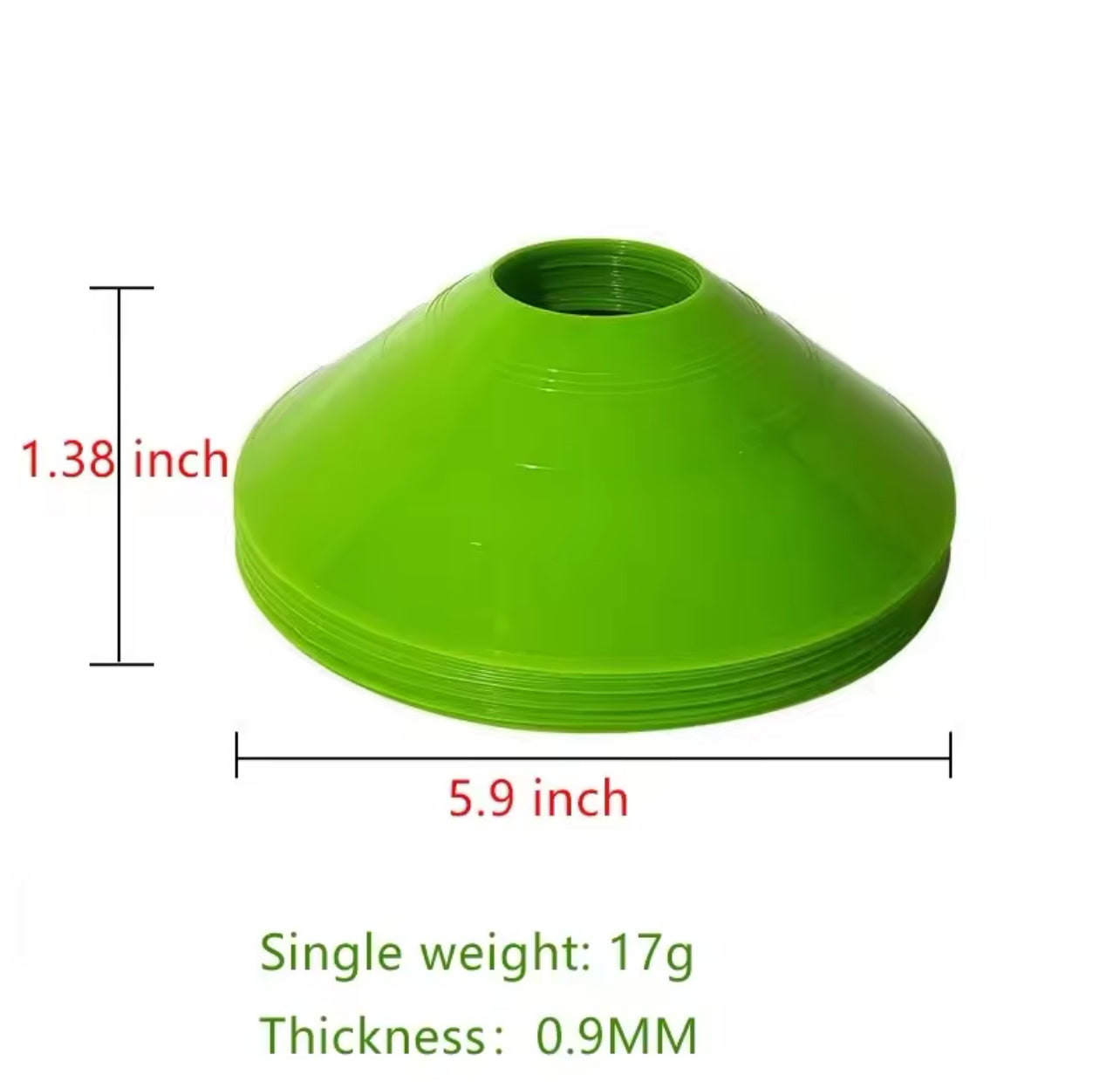 10pcs Cone Set Football Training Equipment for Kid Pro Disc Cones Agility Exercise Obstacles Avoiding Sport Training Accessories