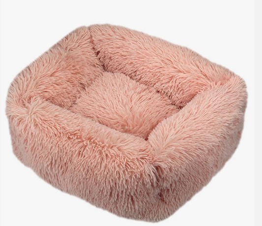 Furry Plush Pet Bed Quilted Blanket Sleeping Bag Cuddle Cushion Bed Comfy Pet Nest for Small Medium Cat-Kitten Puppy